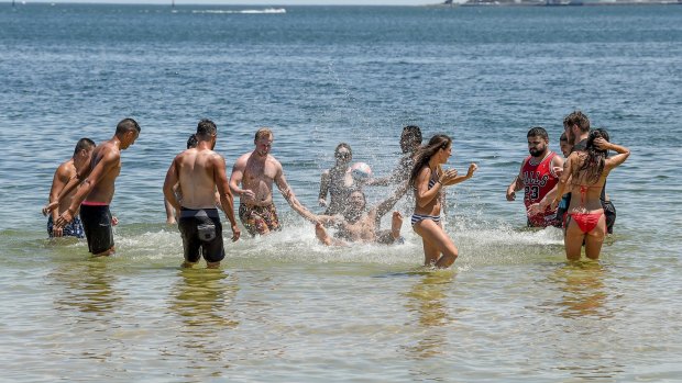 People are expected to flock to the beaches to cool down as a burst of hot weather hits Melbourne.