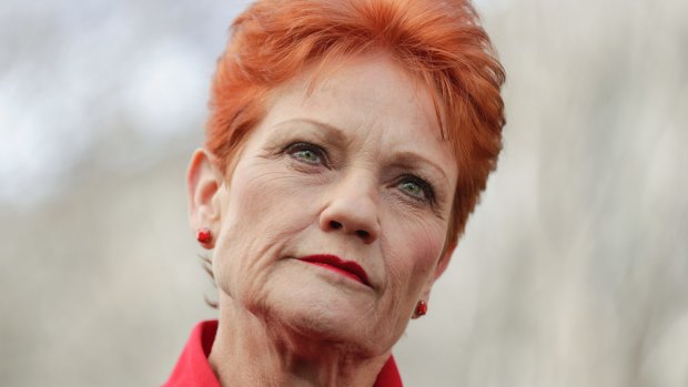 One Nation leader Pauline Hanson. 