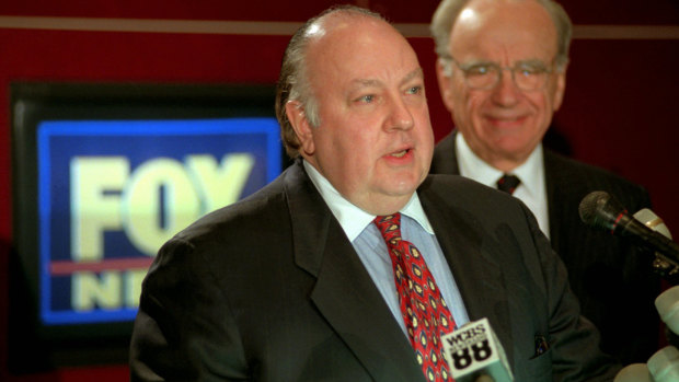 Roger Ailes (left), the now-deceased former Fox News chief, is the subject of the film Fair and Balanced.
