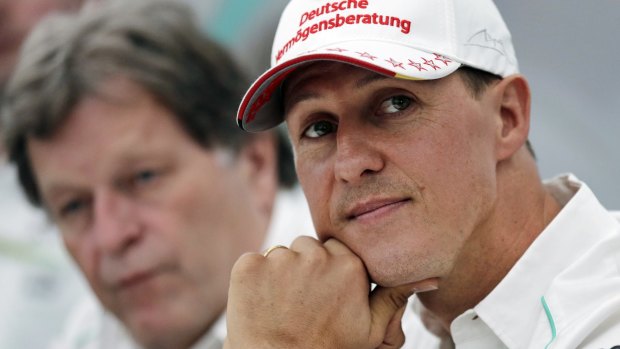 Milestone: As his 50th birthday nears, the condition of Michael Schumacher - seen here in 2012 - has remained extremely private.