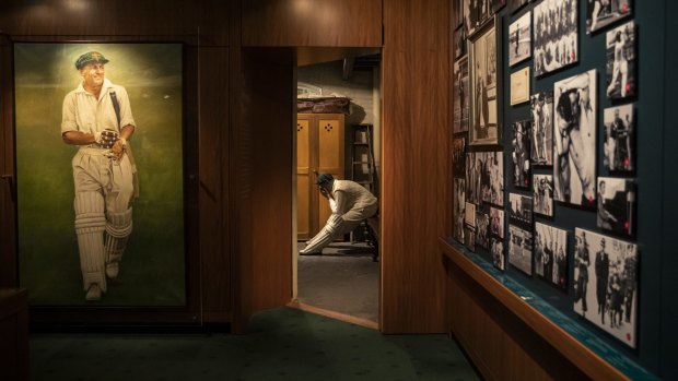 Sir Donald Bradman memorabilia on display at the Bradman Museum & International Cricket Hall of Fame, Bowral.