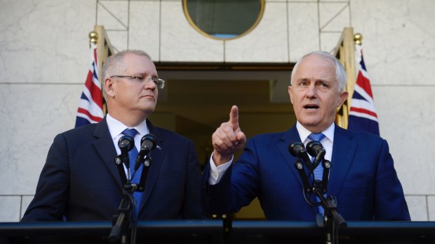 Malcolm Turnbull and Scott Morrison pictured in November, announcing royal commission into the bank sector.