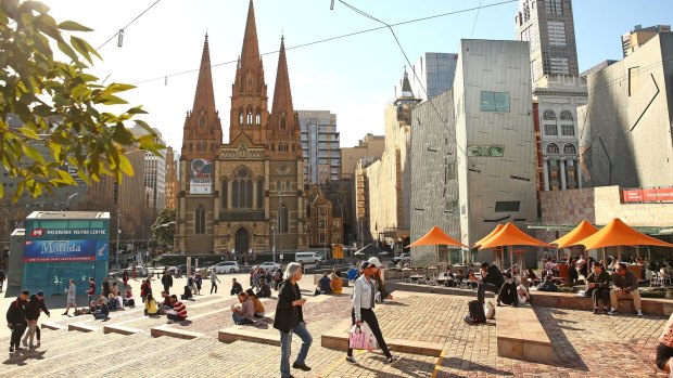 The men went to Federation Square to scope it out for a terror attack.