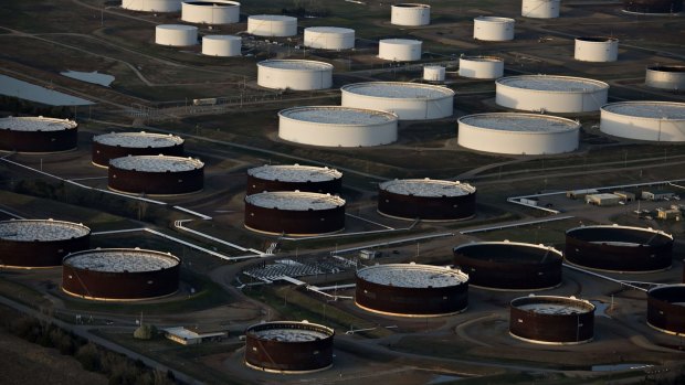 
Global oil storage facilities are near capacity after a massive increase in oil stocks.

