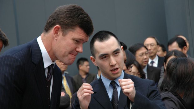 James Packer and Lawrence Ho in Macau in 2012. 