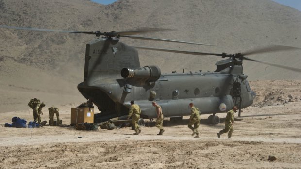 Australian soldiers on a combat service support mission in Uruzgan Province, Afghanistan.

