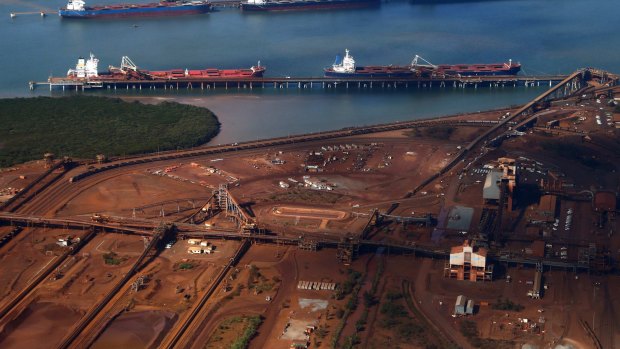 WA's Port Headland, the nation's most important iron ore port, was heavily affected by a recent cyclone which has contributed to a sharp fall in exports in February.