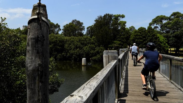 Potential: the Cooks River cycleway runs from Botany Bay to Strathfield, Rhodes and Ryde.
