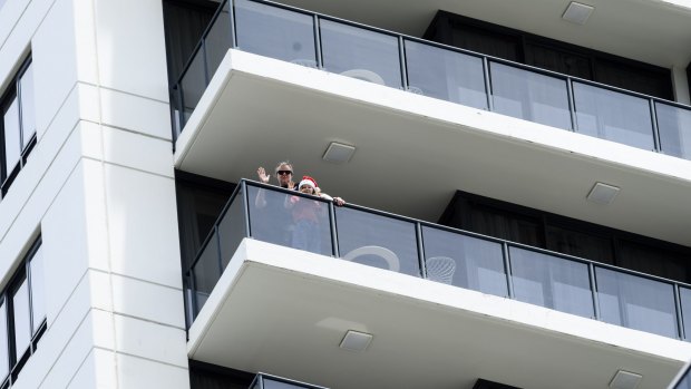 Parents who have stayed in hotel quarantine at the Meriton on Pitt told researchers balcony doors could be easily opened by children.