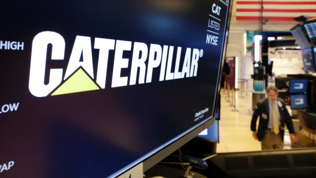 Caterpillar shares slumped on its disappointing results. 