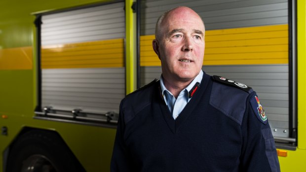 ACT Fire and Rescue chief officer Mark Brown, who says decisions are made to ensure fire coverage for the ACT as a whole, rather than for specific areas.