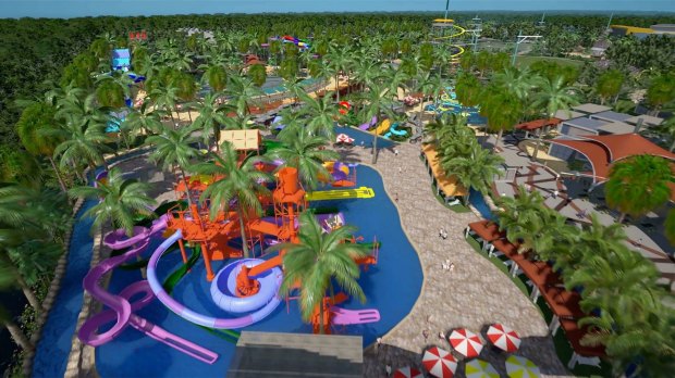 An artist's impression of Sanad Capital's planned Sunshine Coast water park development. 