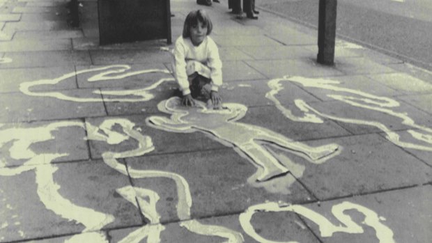Nuclear war fears in the mid-1980s in the UK. Shadows Of Hiroshima. Part of a series of events organised by the Campaign for Nuclear Disarmament to commemorate the 42nd anniversary of the nuclear bombings of Hiroshima and Nagasaki in 1987. 