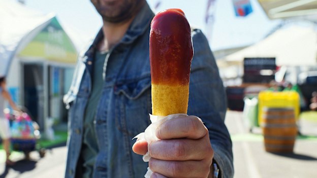 Dagwood dogs first appeared at agricultural shows in Australia in 1949.