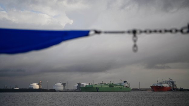 An LNG export terminal in Louisiana. Woodside’s project there is the largest foreign direct investment in the state’s history.