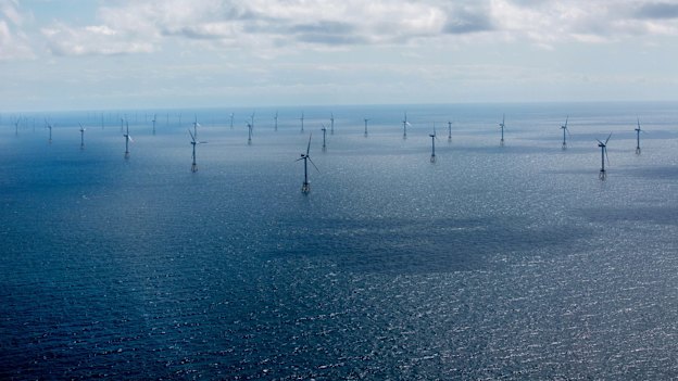 An offshore wind farm operated by Germany's old coal giant RWE.