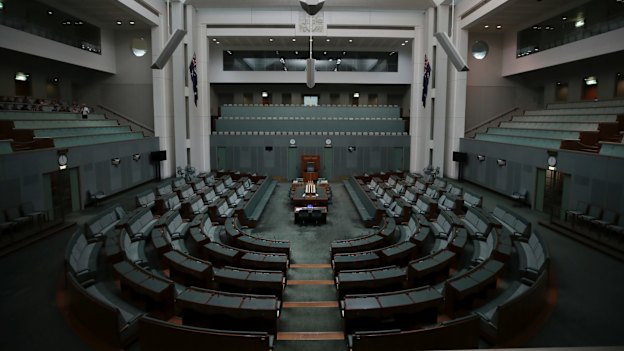 The empty House of Representatives chamber after it adjourned early on Thursday.