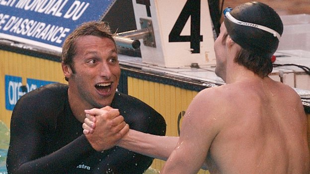 Ian Thorpe and Pieter van den Hoogenband in 2003.