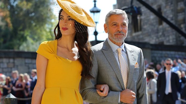 Amal and George Clooney were among the celebrity guests. 