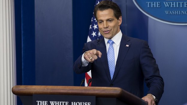 Anthony Scaramucci, as the director of communications for the White House, during a press briefing in July, 2017. 