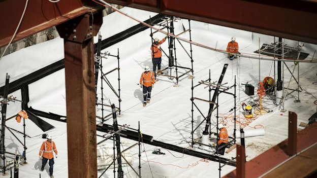 Australia's construction sites have kept moving throughout the pandemic.  