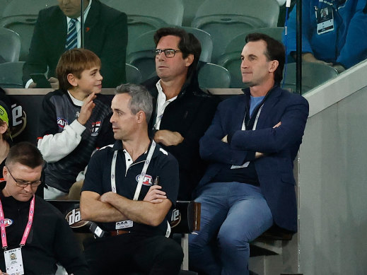 Andrew Dillon was at the footy with Gillon McLachlan on Friday night.