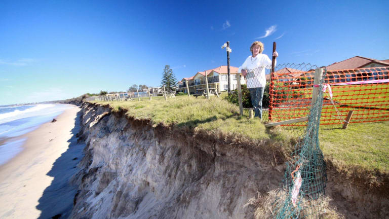 The threat of sea-level rise ...  erosion at Old Bar, NSW. 