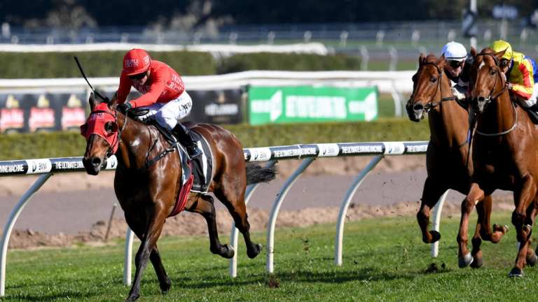 Red-letter day: Kerrin McEvoy wins last year's Concorde Stakes on  Redzel.