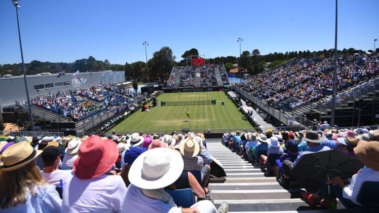 The crowds packed out the Canberra Tennis Centre.