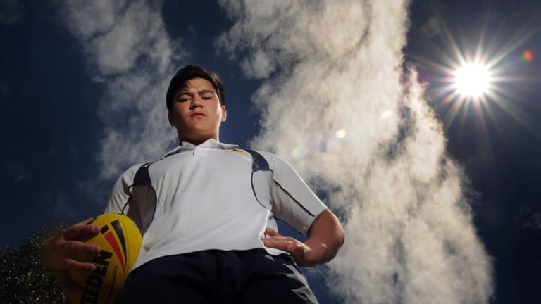 Tyrel Lomax in the ACT under-16s team in 2012.