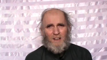 A man identified as American Kevin King pleads for his release in a video released by the Taliban.
