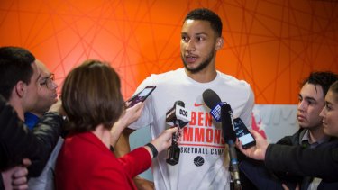 The young NBA star at the Ben Simmons Basketball Camp last year.