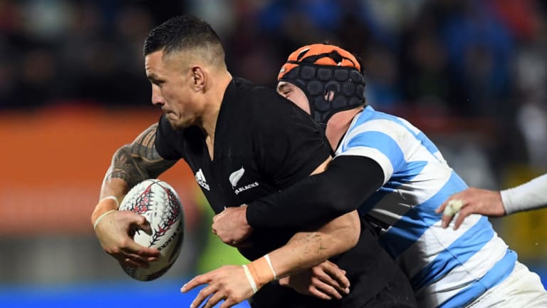 He's back: Sonny Bill Williams will return from injury against Argentina.