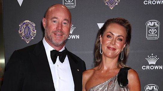 Luke and Cate Sayers in 2023.