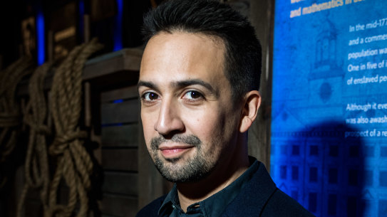 Lin-Manuel Miranda at  Hamilton: The Exhibition world premiere at Chicago in 2019. 
