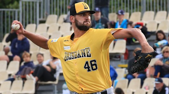 Brisbane Bandits pitcher Loek Van Mil.
