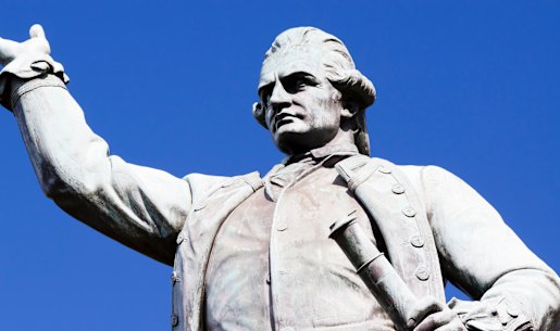 Captain James Cook by sculptor Thomas Woolner 1879 in Hyde Park Sydney.