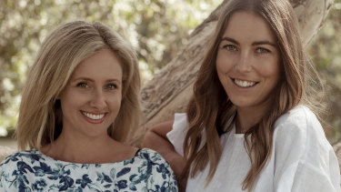 Millie Zinner (L) and Alice Pritchard-Davies, co-founders of on-demand childcare app Motherhood. 