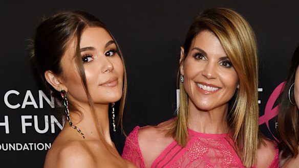 Actress Lori Loughlin with daughter Olivia Jade Giannulli in Beverly Hills in February. 