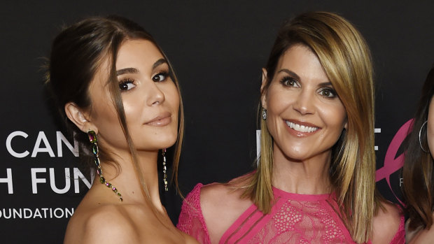 Actress Lori Loughlin with her daughter Olivia Jade Giannulli at "An Unforgettable Evening" in Beverly Hills, California, in February. 