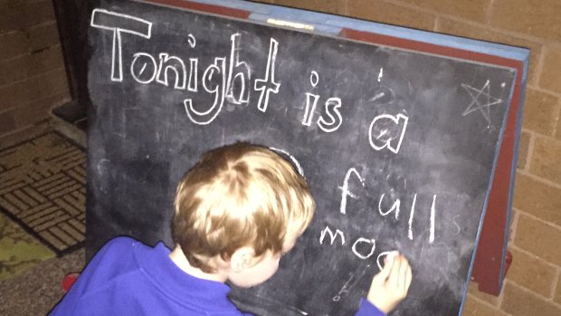 Briana Blacket's son knows all the phases of the moon.