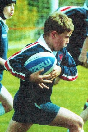 A young Michael Hooper playing for the Manly Roos. 