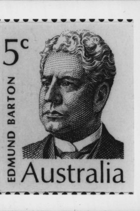 Stamp of approval? Former prime minister Edmund Barton.