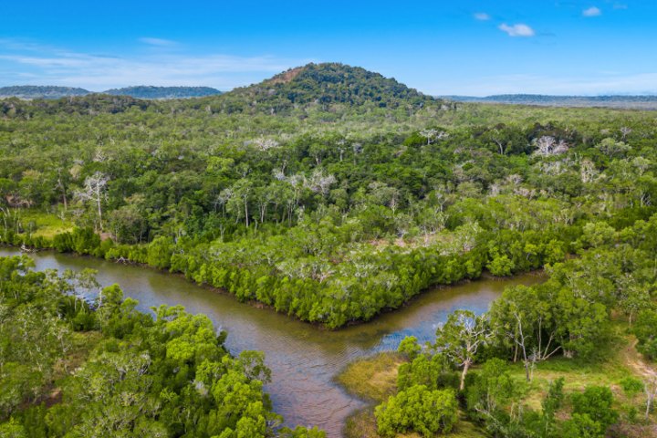 Utingu is home to native wildlife and birds, and a creek runs through the property.