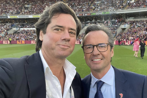 Gillon McLachlan and little brother Hamish.