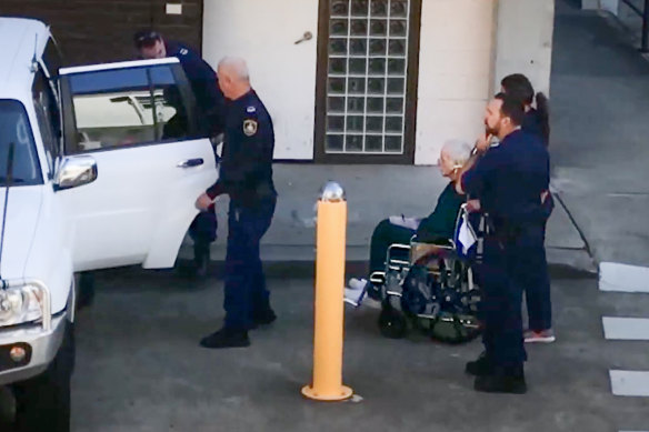 Ivan Milat leaving Prince of Wales Hospital for Long Bay jail in May.