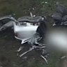 A horror highway crash in Chittering has left one person dead after a car, road train, and tow truck collided.