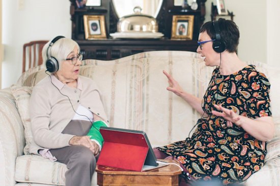 Recorded her mum Anne’s life story in 2018 prompted Dimity Brassil (right) to launch a company, A Lasting Tale, offering the service.