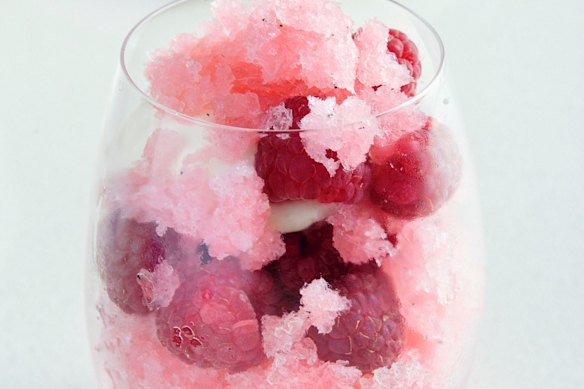 Peter Gilmore's pink moscato granita.