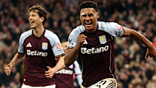 Ollie Watkins of Aston Villa celebrates scoring his team's third goal during the Premier League match between Aston Villa and Liverpool at Villa Park on May 15, 2026 in Birmingham, England. (Photo by Neville Williams/Aston Villa FC via Getty Images)